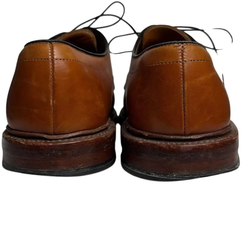 Allen Edmonds Hillcrest Walnut Leather Bicycle Toe Derby Shoes USA Mens 10 C